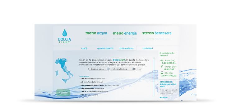 Doccialight | Risparmio energetico, sviluppo sostenibile