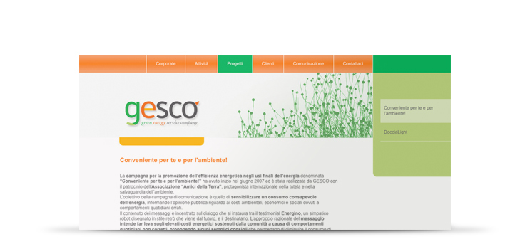 Gesco | Risparmio energetico, energie alternative